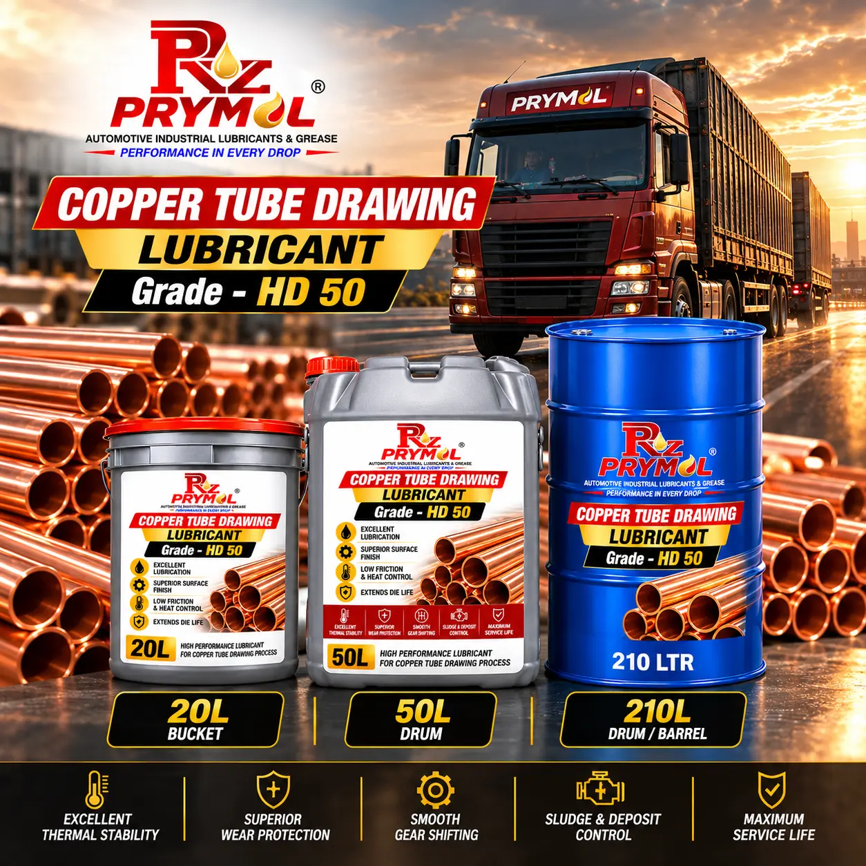 Prymol copper tube drawing lubricant pack sizes